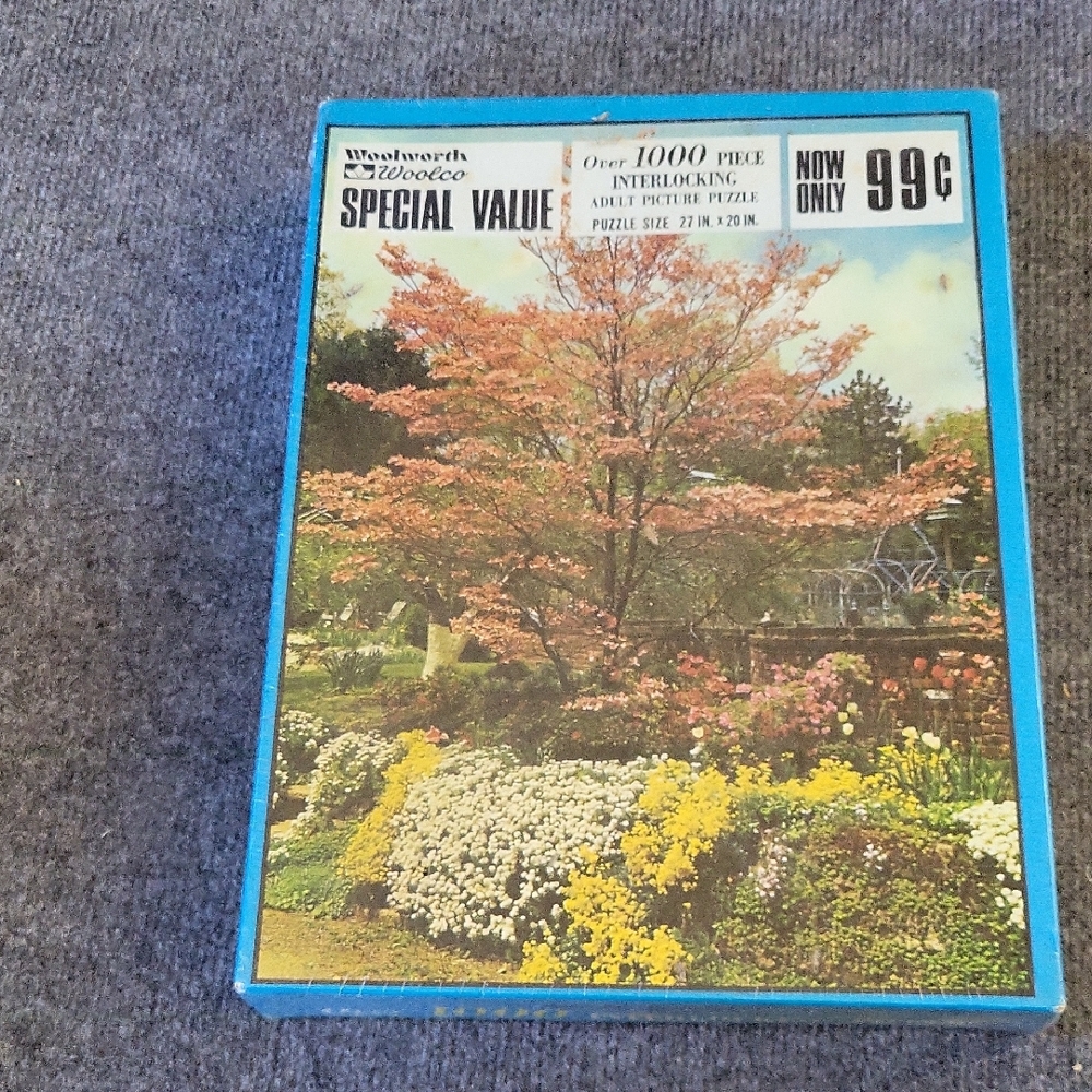 Vintage Wool Worths Special Value Puzzle - Vibrant Nature Scene. Sealed